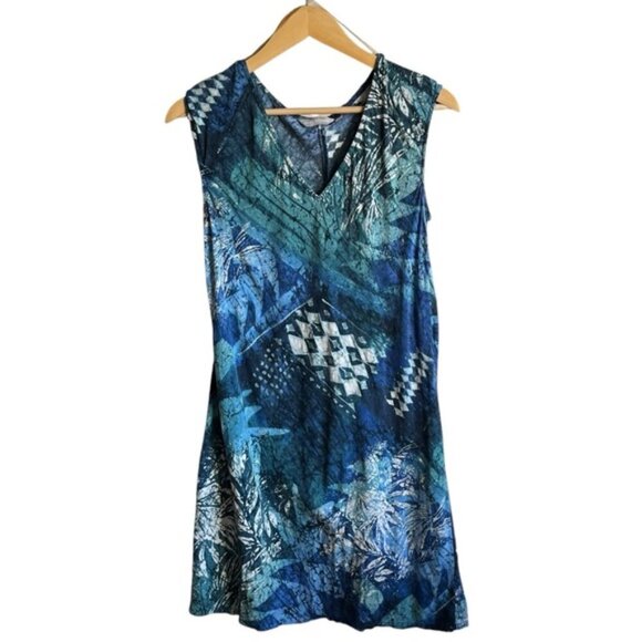 Jams World Dress Size Small Tapa Jungle Blu Vintage Blues Jungle Beach - Picture 2 of 13
